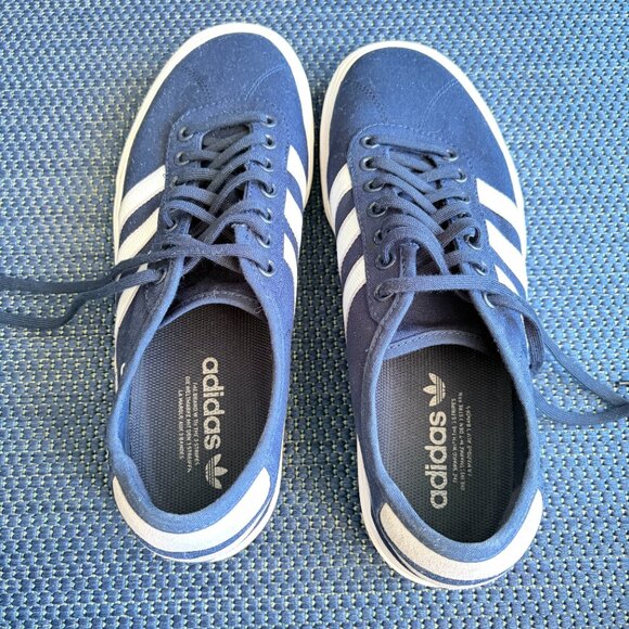 Adidas Daily 3.0 Navy Blue Canvas Stripe Sneaker Low Top Men's 10.5 - Pre-owned - Picture 3 of 10